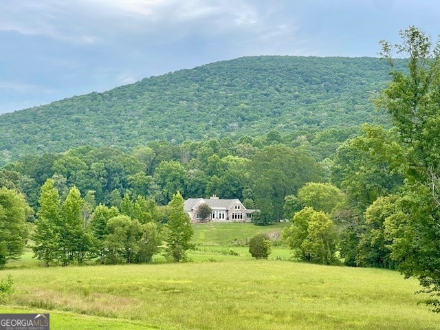 mountain view featuring a rural view