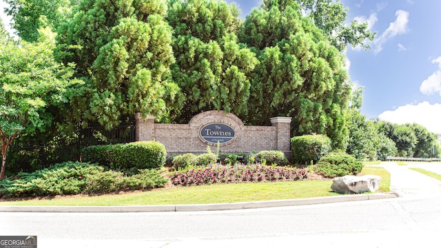 view of community sign