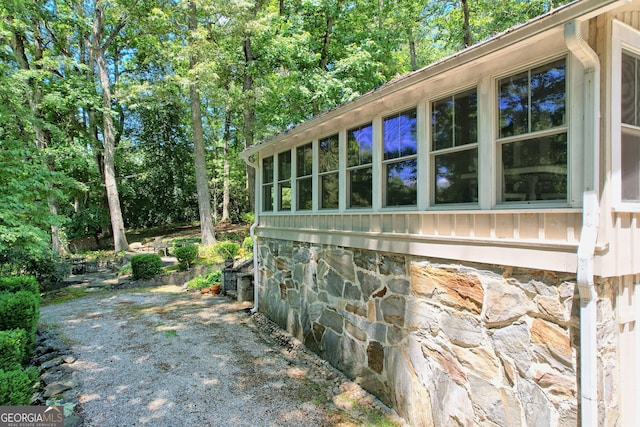 208 Colony Rd, Dillard, GA 30537 - view of side of property featuring stone siding