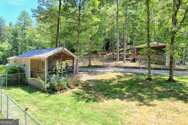 208 Colony Rd, Dillard, GA 30537 - view of yard with a wooded view
