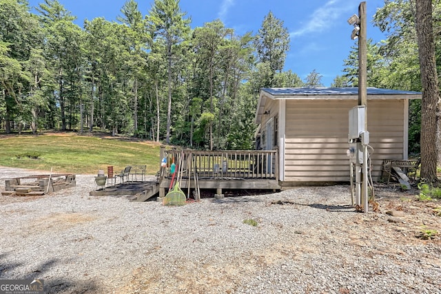 208 Colony Rd, Dillard, GA 30537 - view of yard with a wooden deck