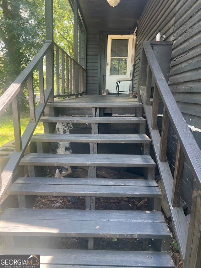 view of stairs