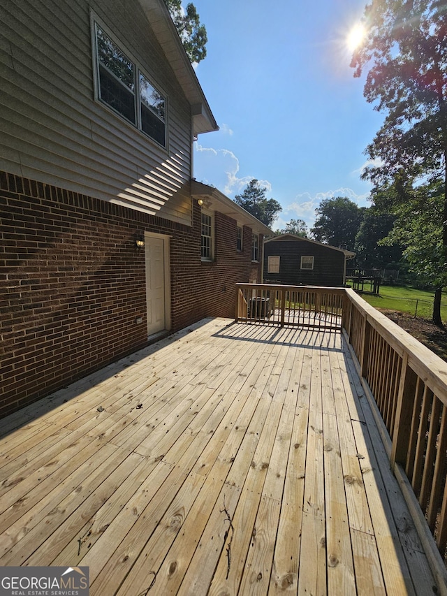 view of wooden deck