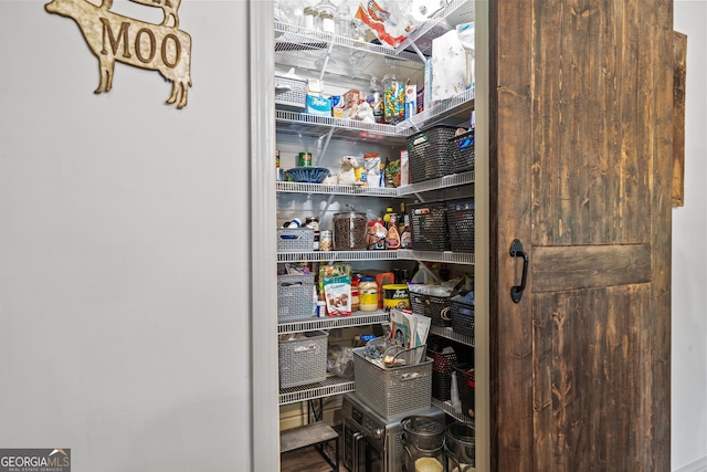 view of pantry