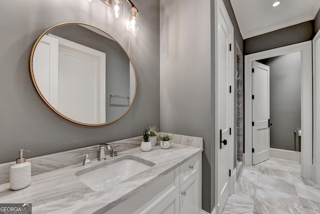 962 Chattooga Trce, Suwanee, GA 30024 - bathroom featuring marble finish flooring and vanity