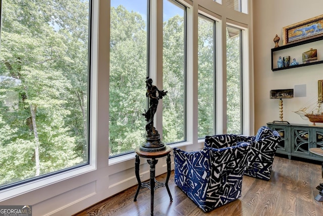 962 Chattooga Trce, Suwanee, GA 30024 - living area with dark wood-style floors