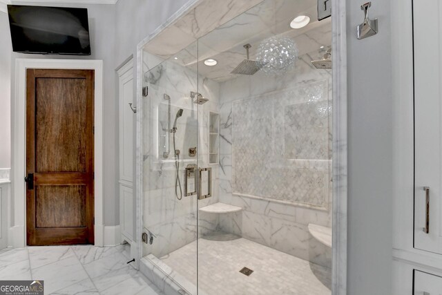 962 Chattooga Trce, Suwanee, GA 30024 - full bathroom with a marble finish shower and marble finish flooring