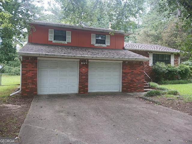 view of property with a garage