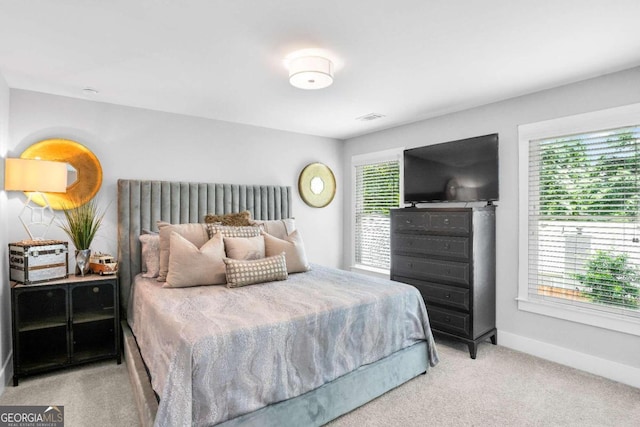 view of carpeted bedroom