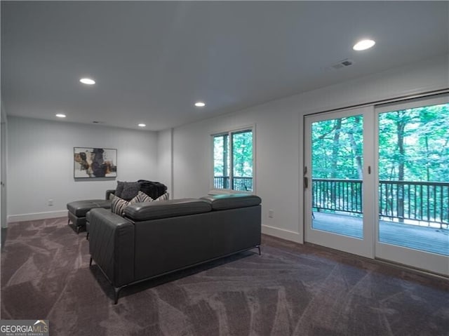 view of carpeted living room