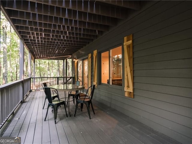 view of wooden terrace