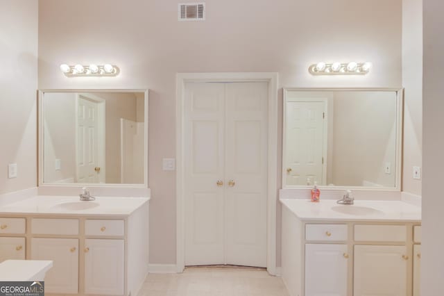 bathroom featuring vanity