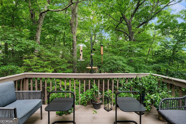 view of wooden terrace