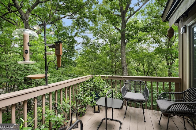 view of wooden terrace