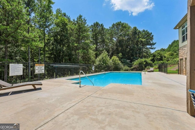 view of pool with a patio area