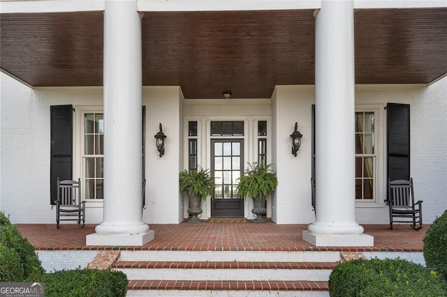 view of doorway to property