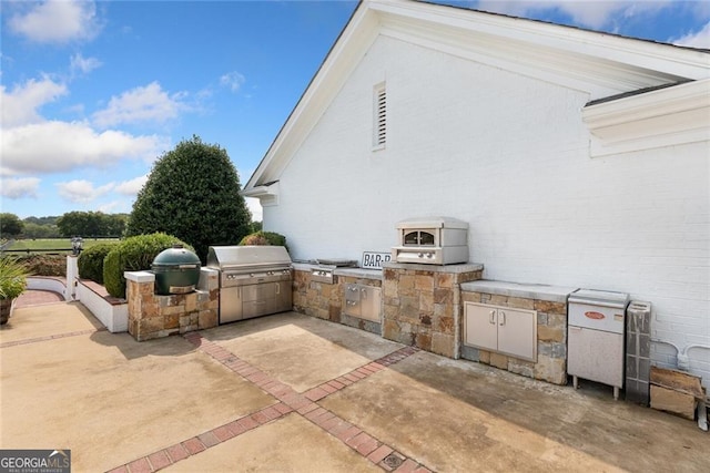 view of patio featuring area for grilling