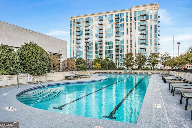 view of pool with a patio area