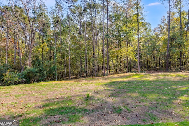 831 Banks Cir, Carrollton, GA 30116 - view of green lawn featuring a wooded view