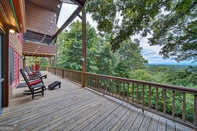 view of wooden deck