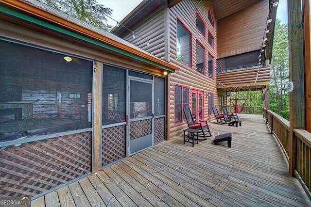 view of wooden terrace