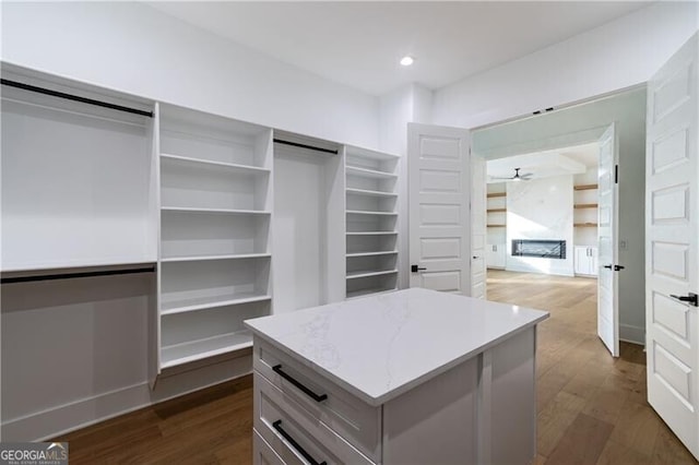 2861 Tree Top Rd, Dacula, GA 30019 - spacious closet with dark wood-style flooring