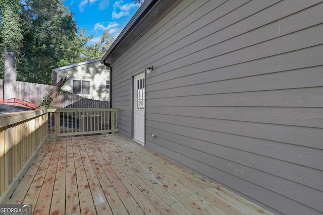 view of wooden deck