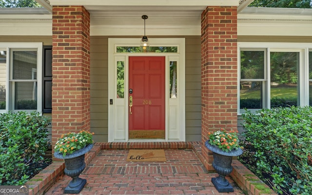 view of doorway to property