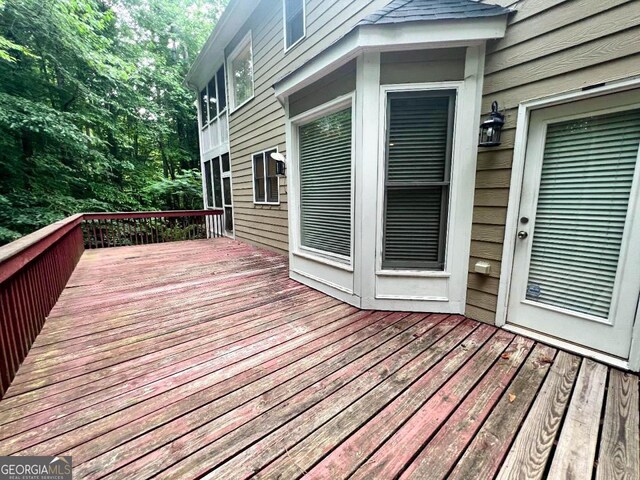 view of wooden deck