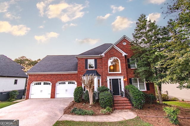 view of front facade with a garage