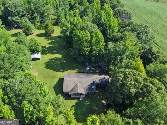 bird's eye view featuring a rural view