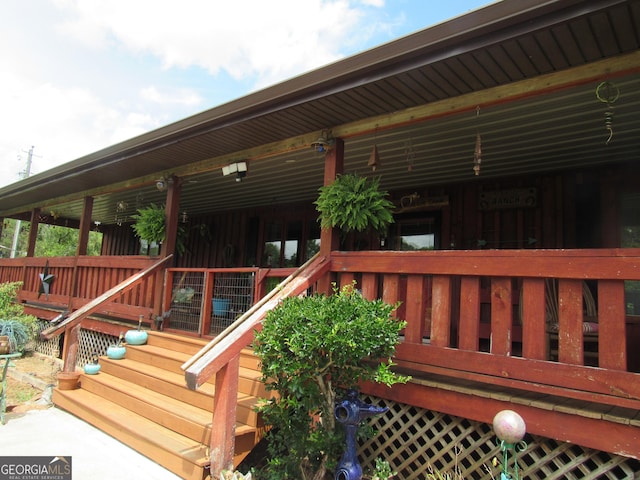 view of wooden terrace