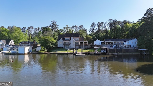 view of water feature featuring a residential view