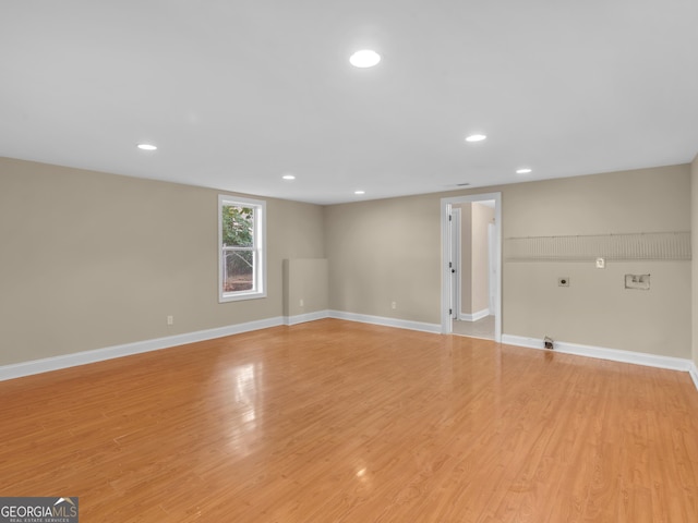 empty room featuring light wood-type flooring