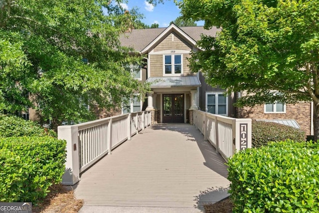 view of front of property featuring french doors