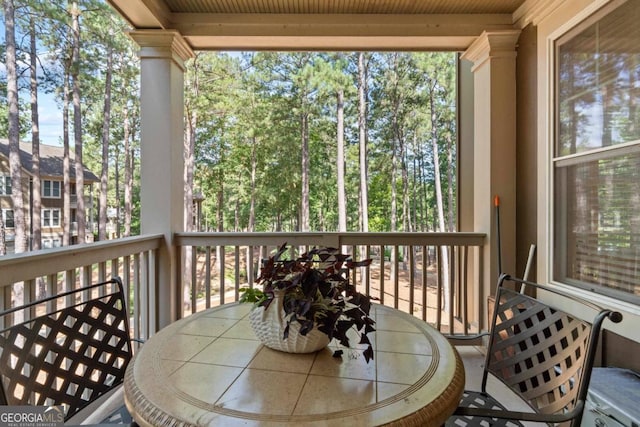 view of sunroom