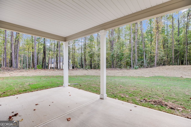 1797 Star Point Rd, Carrollton, GA 30116 - view of patio featuring a forest view