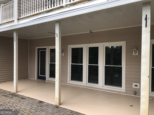 view of patio / terrace featuring a balcony