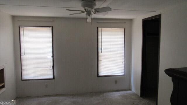 544 Lakeside Trl, Martin, GA 30557 - unfurnished dining area featuring a ceiling fan