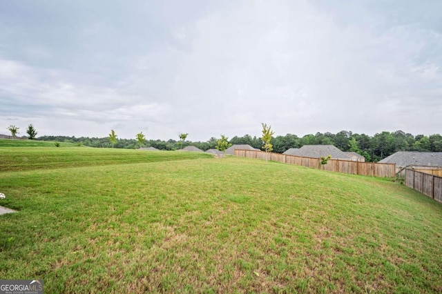 view of yard with a rural view