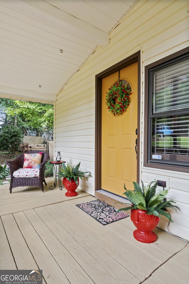 view of doorway to property