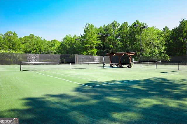 view of tennis court