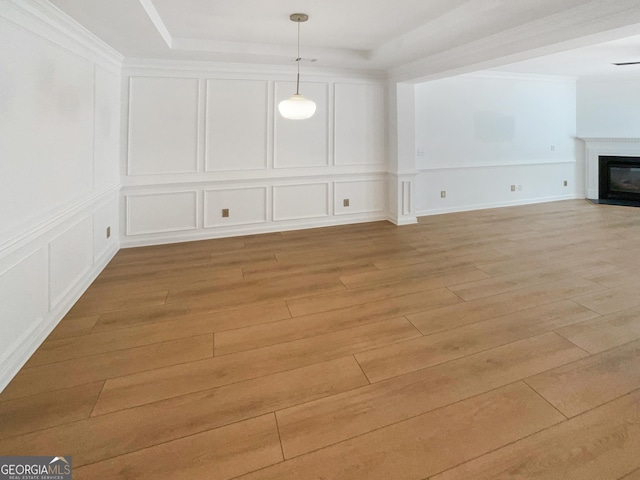 interior space with light hardwood / wood-style flooring