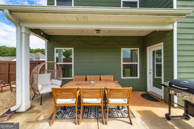 view of patio featuring area for grilling