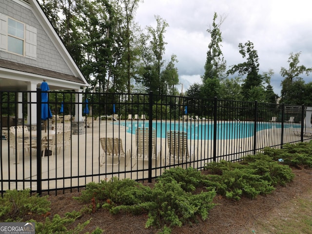 view of pool with a patio