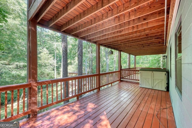 view of wooden deck