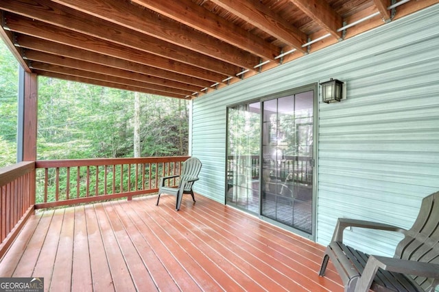 view of wooden deck