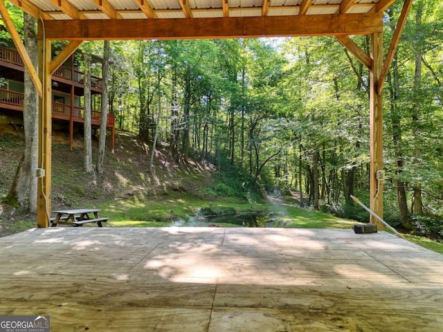 view of patio with a deck