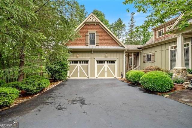 craftsman-style house with a garage