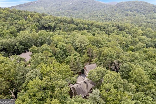 aerial view featuring a mountain view